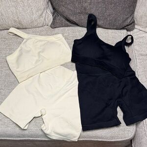 Women's Intimates Set in Black and Cream